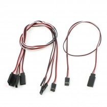 50cm Length Female to Male 3P RC Servo Airplane Model Extension Wire 5 PCS