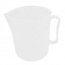 Clear White Plastic Liquid Volume Measure Graduated Beaker Cup 500mL