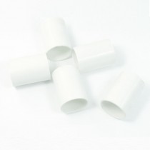 5 Pcs 32mm Inner Diameter Straight PVC Pipe Connectors Fittings White