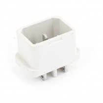 AC 250V 10A 3 Pins Terminal Beige Shell C14 Male Plug Power Inlet Socket Adapter