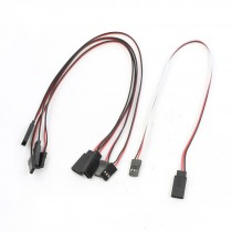 11.8" Length Male to Female 3 Pin Extension Cord Cable for RC Model 5 PCS