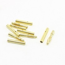 5 Pcs Gold Tone Metal RC Audio Video Telephone 2mm Dia Banana Connectors