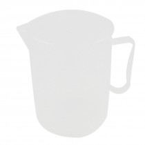 250mL Capacity Graduated Clear White Plastic Measuring Cup w Handle