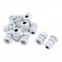 12 Pcs Waterproof PG9 Plastic Cable Glands Fasteners White