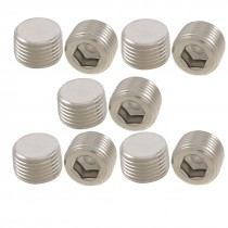 10 Pcs 1/2" Thread Metal Internal Hex Head Socket Pipe Plugs