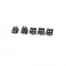 5PCS Black 2.54mm Pitch Double Row 4 Pin 2 Position Way SMD DIP Switch
