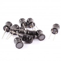 10 Pcs 330UH 8mm x 10mm UL-polyolefin Metal Magnetic Core Radial Leaded Inductor