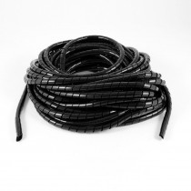 14Meter Long PE Polyethylene 8mm Spiral Cable Wire Wrap Tube Black