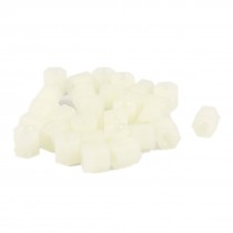 30 Pcs M3 x 6mm Nylon Hex Hexagonal Threaded Spacer Support