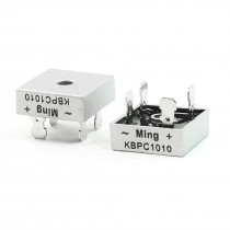 2 Pcs Ming KBPC1010 1000 Volt Bridge Rectifier Metal Case 1000V 10A Diode Bridge