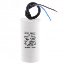 Wired CBB60 25uF AC 450V Washing Machine Polypropylene Film Capacitor New