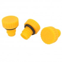 Yellow 15mm Thread Plastic Oil Plugs for Air Compressor 3 Pcs