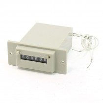 CSK6-DKW DC 24V 6 Digits 2 White Wire Lockable Electronmagnetic Counter