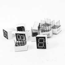 10 Pcs Common Cathode 10 Pin 1 Bit 7 Segment Red LED Display Digital Tube