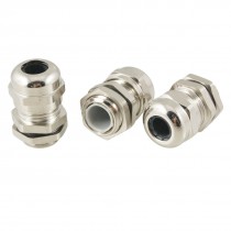 Stainless Steel M12 3.0-6.5mmm Waterproof Connector Cable Gland 3 Pcs