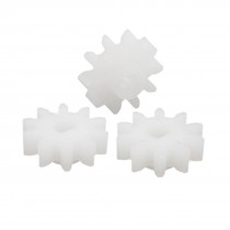 3Pcs 10 x 33.7 x 14mm PCB Propene Polymer Spur Gear Wht
