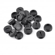 20 Pcs Black Male Thread 14mm x 5mm Carbon Brush Holder Caps Covers
