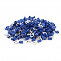 1000pcs RV2 6 Pre Insulated Ring Terminals Blue for 1 4" Stud AWG 16 14 Wire