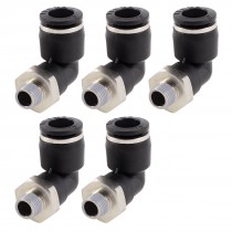 1 8" PT Thread to 10mm Quick Connector Elbow One Touch Connector 5 Pcs
