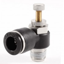 13mm Male Thread 10mm Tube Push In Fitting Speed Flow Controller Air Valve