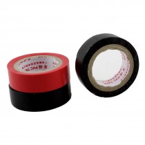 3 PCS 5M x 15mm Self Adhesive Tape Roll Black Red for Electrical Wire Insulation