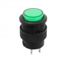 SPST N/O Latching Action Green Indicator Button Switch 3A 125VAC 1.5A 250VAC