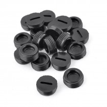 20 Pcs Black Screw 13.5mm Dia Carbon Brush Holder Caps Cover for Motor
