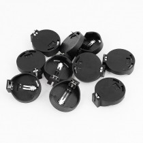 10pcs Black Round Button Battery Holder Case for CR2032 2016 2025