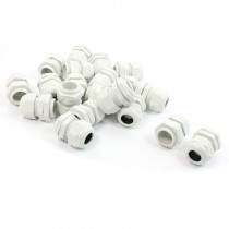 20 x PG16 Plastic Cable Glands 4mm - 8mm Line Fasteners Fixers White