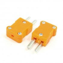 2 Pcs RTD Circuits K Type Male Contact Thermocouple Plugs