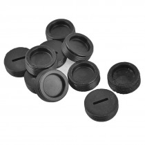 Black Plastic Screw 18.5mm x 6mm Carbon Brush Holder Caps Case 10 Pcs