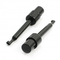 2 Pcs Black Electrical Voltmeter Meter Lead Wire Testing Hooks 2.3"
