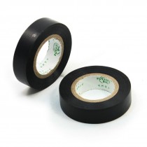 12M Long 17mm Wide PVC Electrical Wire Insulating Tape Roll Black 2PCS