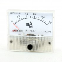 85C1 DC 0-1mA Class 2.5 Analog Amperemeter Ampere Panel Meter Gauge