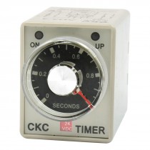 AH3-3 8 Pin DIN Rail 0-1 Second 1S Delay Time Relay Timer DC 24V