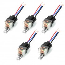 5PCS 4 Wire Insulation Housing Green Pilot Lamp SPST JD2912 Car Relay 24VDC 80A