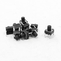 10 Pcs 6x6x7mm 4 Pins DIP PCB Momentary Tactile Tact Push Button Switch