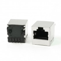 Vertical Mounting 8Pin RJ45 PCB Jack Female Connector 2 Pcs