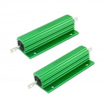100W 82 Ohm Aluminum Housed Case Wirewound Resistors 2 Pcs