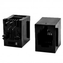 20Pcs RJ9 RJ10 RJ22 4P4C Handset Wire Socket Vert PCB Jack 15 x 11 x 15mm