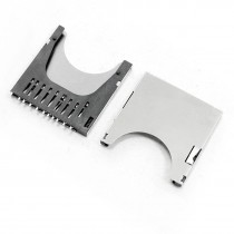 20 Pcs Stainless Steel Casing SD Memory Card Sockets Connectors