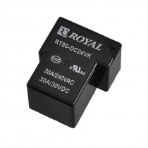 Black Plastic Shell 24V DC SPDT 1NO 1NC 6 Terminals Power Relay