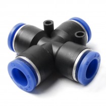 12mm 4 Way Cross Shape Pneumatic Tube Connector Quick Fittings
