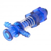 10mm x 11mm x 45mm Metal Tubular 3 Way Vacuum Cup Holder Connector Blue