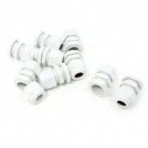 10 Pcs PG11 5mm to 10mm Diameter Cable Glands Fasteners White