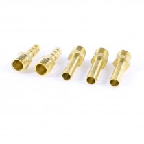 5 Pcs 1/8"PT Male Thread to 6mm Hose Barb Brass Straight Coupling Fitting
