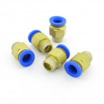 5 Pcs 1 4 PT Male Thread to 10mm Diameter Pipe Quick Coupler Connector