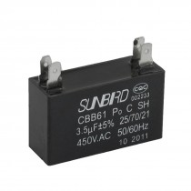 Repairing Parts Fan AC Motor Run Capacitor 4 Terminals 3.5uF 450V Black