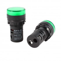 2 Pieces AD16-22D/S Energy Saving LED Indicator Signal Light Green AC380V 20mA