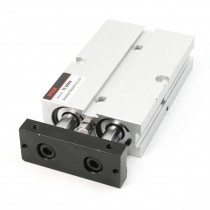 20mm x 40mm Dual Action 10mm Dia Double Piston Rod Guide Pneumatic Cylinder